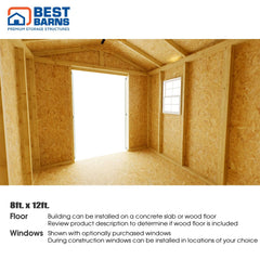 Handmade Haven Mini 8x12 Shed Kit Series By Best Barns Shed Kit Best Barns