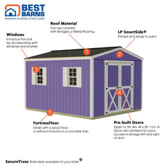 Handmade Haven Shed Kit Series 10x12-10x16 By Best Barns Shed Kit Best Barns