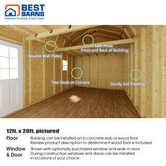 Maker's Loft Garage Kit Series 12x16-20 By Best Barns Garage Kit Best Barns