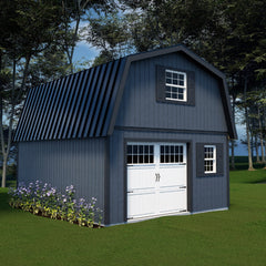 Maker's Loft XL w Full Second Floor Garage Kit Series 16x20-16x32 By Best Barns Garage Kit Best Barns