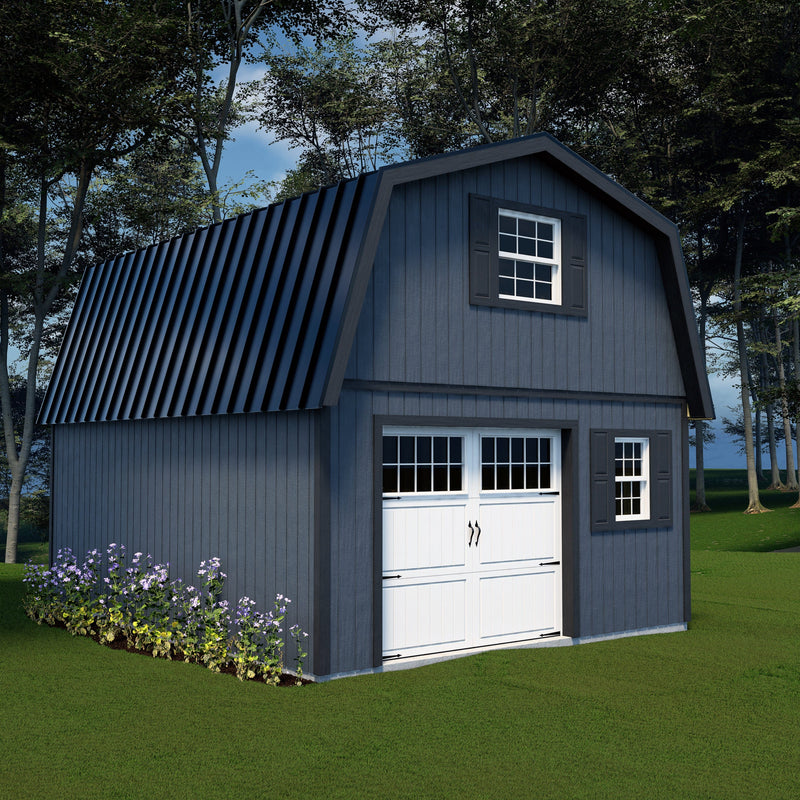 Maker's Loft XL w Full Second Floor Garage Kit Series 16x20-16x32 By Best Barns Garage Kit Best Barns