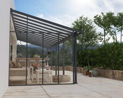 Olympia 10'x10' Patio Cover White/Gray by Palram-Canopia Patio Cover Canopia by Palram