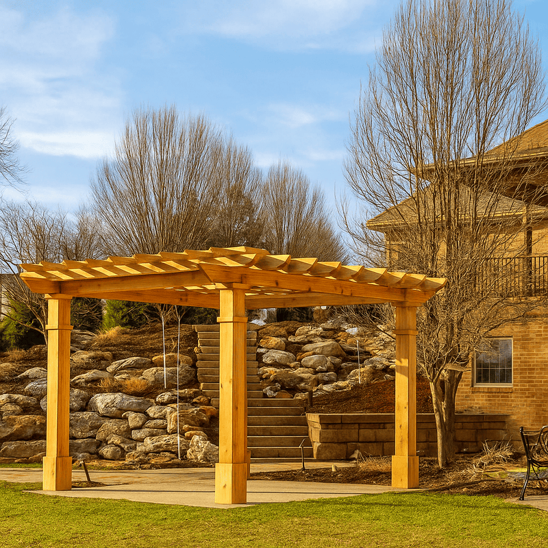 Pressure Treated Oasis Pergola Kit By Atlantic Outdoors Wood Pergolas Atlantic Outdoors