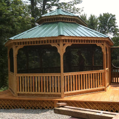 Pressure-Treated Wood Octagon Gazebo Kit By Atlantic Outdoors Wood Gazebos Atlantic Outdoors