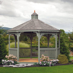 Pressure-Treated Wood Octagon Gazebo Kit By Atlantic Outdoors Wood Gazebos Atlantic Outdoors