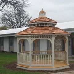 Pressure-Treated Wood Octagon Gazebo Kit By Atlantic Outdoors Wood Gazebos Atlantic Outdoors