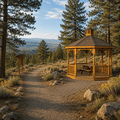 Pressure-Treated Wood Octagon Gazebo Kit By Atlantic Outdoors Wood Gazebos Atlantic Outdoors
