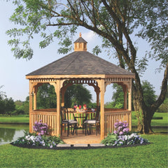 Pressure-Treated Wood Octagon Gazebo Kit By Atlantic Outdoors Wood Gazebos Atlantic Outdoors