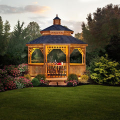 Pressure-Treated Wood Octagon Gazebo Kit By Atlantic Outdoors Wood Gazebos Atlantic Outdoors