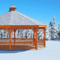 Pressure-Treated Wood Octagon Gazebo Kit By Atlantic Outdoors Wood Gazebos Atlantic Outdoors