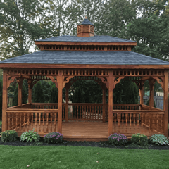 Pressure-Treated Wood Rectangle Gazebo Kit By Atlantic Outdoors Wood Gazebos Atlantic Outdoors