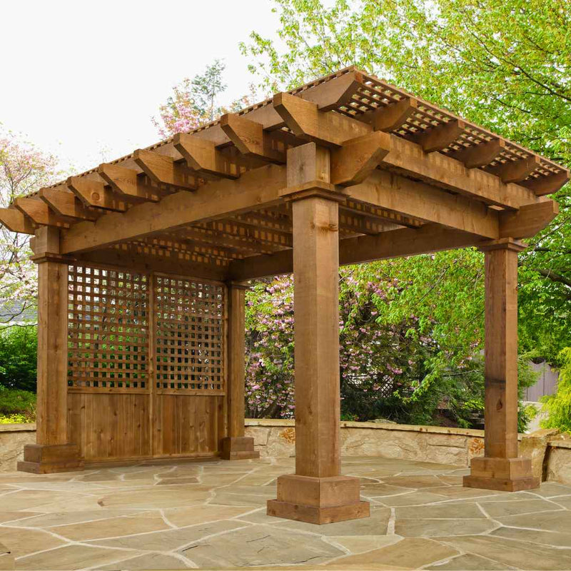 Rough-Sawn Cedar Oasis Pergola Kit By Atlantic Outdoors Wood Pergolas Atlantic Outdoors