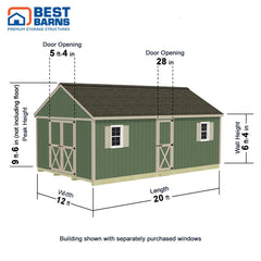 Shedquarters 12x20 Kit Series By Best Barns Shed Kit Best Barns