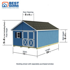Shedquarters 12x20 Kit Series By Best Barns Shed Kit Best Barns