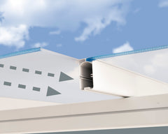 Sierra 7.5'x7.5' Patio Cover White/Gray by Palram-Canopia Patio Cover Canopia by Palram
