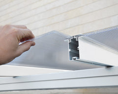 Sierra 7.5'x7.5' Patio Cover White/Gray by Palram-Canopia Patio Cover Canopia by Palram