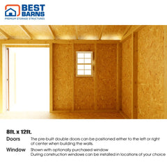 Sophisticated Salt Box 8x12 Shed Kit Series By Best Barns Shed Kit Best Barns