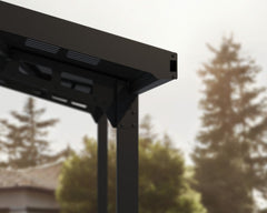Sydney 10'x20' Wave Single Carport Kit-Black/Solar Gray by Palram-Canopia Carport Canopia by Palram