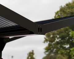 Sydney Wave 20'x20' Double Carport Wing Kit-Black/Solar Gray by Palram-Canopia Carport Canopia by Palram