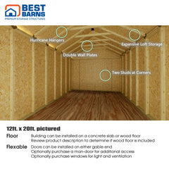 Tailored Titan-Standard Garage Kit Series 12x16, 12x20 & 12x24 By Best Barns Garage Kit Best Barns