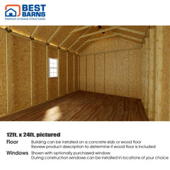 Tailored Titan-Standard Garage Kit Series 12x16, 12x20 & 12x24 By Best Barns Garage Kit Best Barns