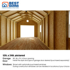 Tailored Titan-Standard Garage Kit Series 12x16, 12x20 & 12x24 By Best Barns Garage Kit Best Barns