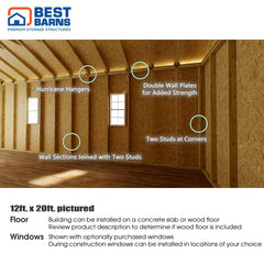 Tailored Titan-Vinyl Garage Kit Series 12x16, 12x20 & 12x24 By Best Barns Garage Kit Best Barns