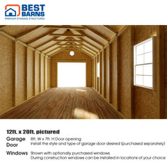 Tailored Titan-Vinyl Garage Kit Series 12x16, 12x20 & 12x24 By Best Barns Garage Kit Best Barns