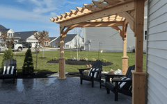 Triangle Cedar Pergola Kit By Atlantic Outdoors Wood Pergolas Atlantic Outdoors