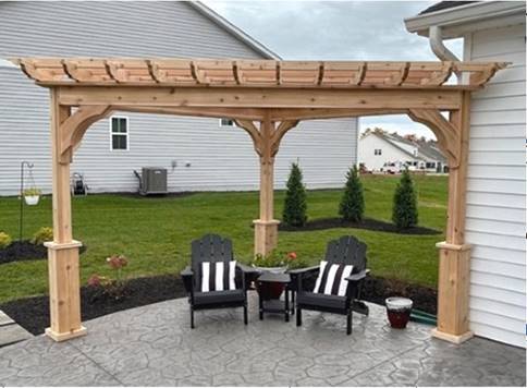 Triangle Cedar Pergola Kit By Atlantic Outdoors Wood Pergolas Atlantic Outdoors