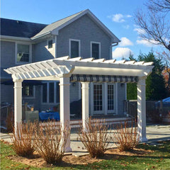 Vinyl Cozy Retreat Pergola Kit By Atlantic Outdoors Wood Pergolas Atlantic Outdoors