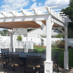 Vinyl Cozy Retreat Pergola Kit By Atlantic Outdoors Wood Pergolas Atlantic Outdoors