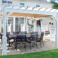 Vinyl Cozy Retreat Pergola Kit By Atlantic Outdoors Wood Pergolas Atlantic Outdoors