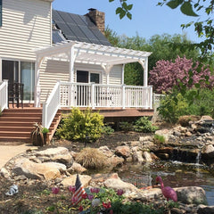Vinyl Cozy Retreat Pergola Kit By Atlantic Outdoors Wood Pergolas Atlantic Outdoors