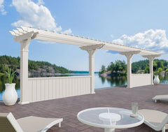 Vinyl Inline Pergola Kit By Atlantic Outdoors Wood Pergolas Atlantic Outdoors