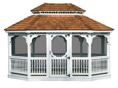 Vinyl Octagon Gazebo Kit By Atlantic Outdoors Vinyl Gazebos Atlantic Outdoors