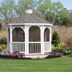 Vinyl Octagon Gazebo Kit By Atlantic Outdoors Vinyl Gazebos Atlantic Outdoors