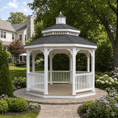 Vinyl Octagon Gazebo Kit By Atlantic Outdoors Vinyl Gazebos Atlantic Outdoors
