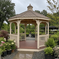 Vinyl Octagon Gazebo Kit By Atlantic Outdoors Vinyl Gazebos Atlantic Outdoors