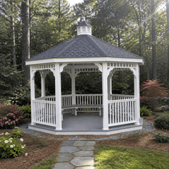 Vinyl Octagon Gazebo Kit By Atlantic Outdoors Vinyl Gazebos Atlantic Outdoors