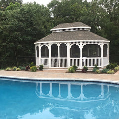 Vinyl Oval Gazebo Kit By Atlantic Outdoors Vinyl Gazebos Atlantic Outdoors