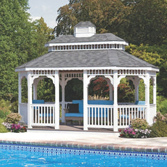 Vinyl Oval Gazebo Kit By Atlantic Outdoors Vinyl Gazebos Atlantic Outdoors