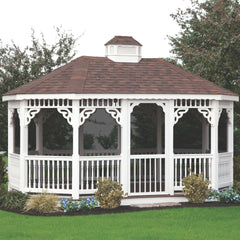 Vinyl Oval Gazebo Kit By Atlantic Outdoors Vinyl Gazebos Atlantic Outdoors