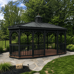 Vinyl Oval Gazebo Kit By Atlantic Outdoors Vinyl Gazebos Atlantic Outdoors