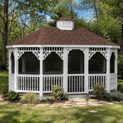 Vinyl Oval Gazebo Kit By Atlantic Outdoors Vinyl Gazebos Atlantic Outdoors