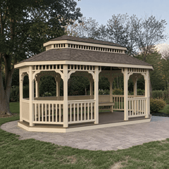 Vinyl Oval Gazebo Kit By Atlantic Outdoors Vinyl Gazebos Atlantic Outdoors