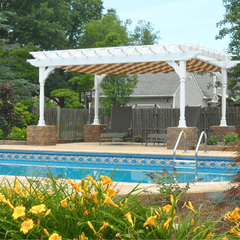 Vinyl Picnic Paradise Pergola Kit By Atlantic Outdoors Wood Pergolas Atlantic Outdoors