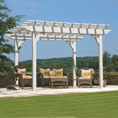 Vinyl Picnic Paradise Pergola Kit By Atlantic Outdoors Wood Pergolas Atlantic Outdoors