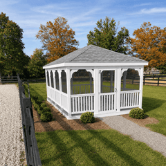 Vinyl Rectangle Gazebo Kit By Atlantic Outdoors Vinyl Gazebos Atlantic Outdoors