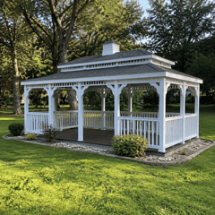 Vinyl Rectangle Gazebo Kit By Atlantic Outdoors Vinyl Gazebos Atlantic Outdoors